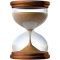 Time management hourglass icon